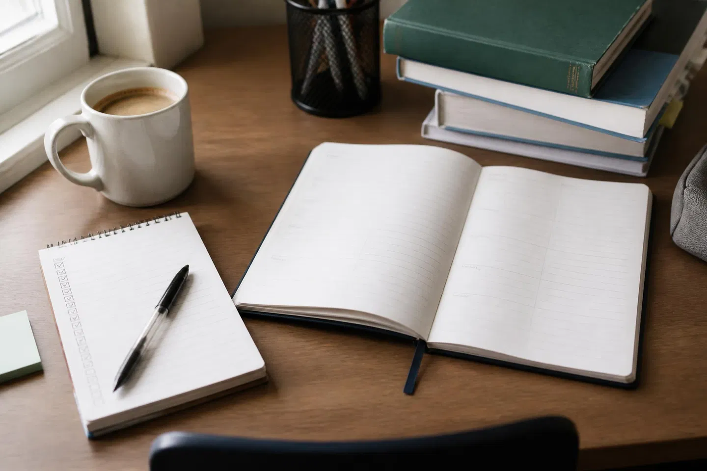 High school student working through a planning checklist at a desk
