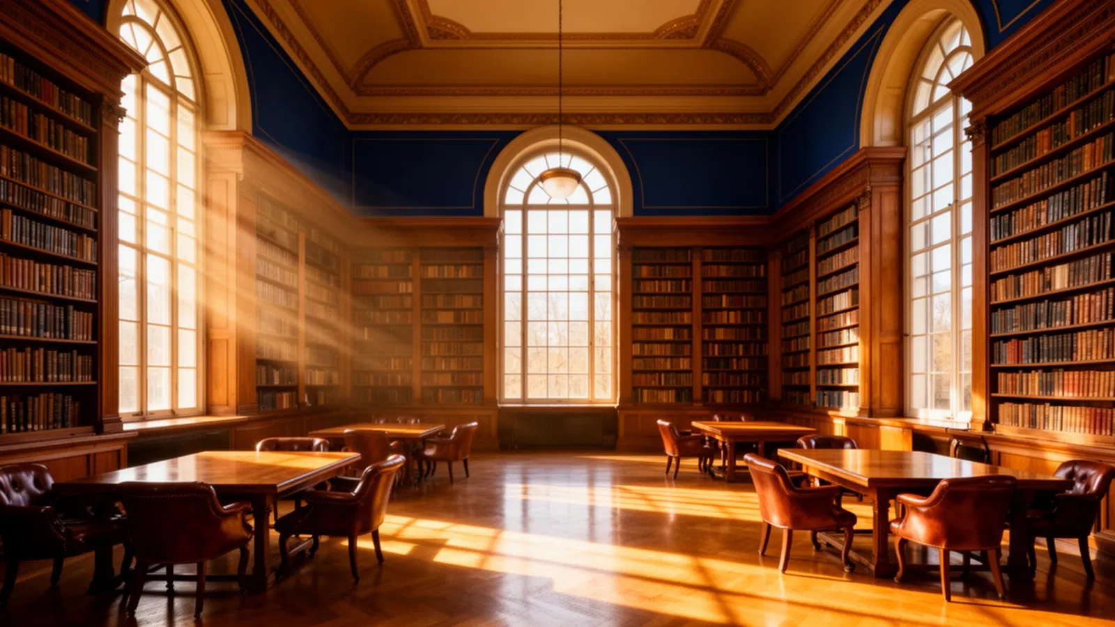 Students studying together in a university library