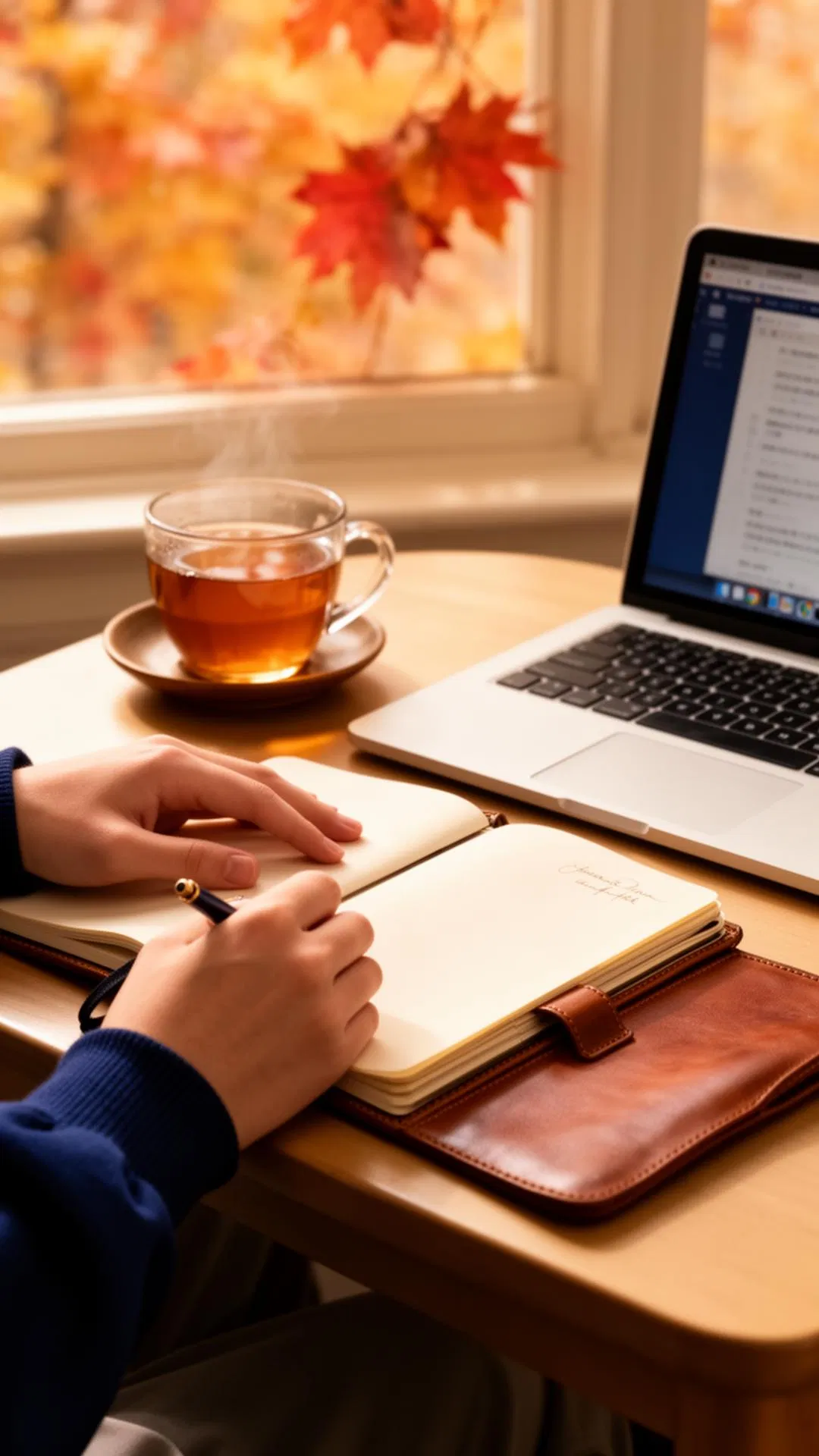 Student writing in a journal